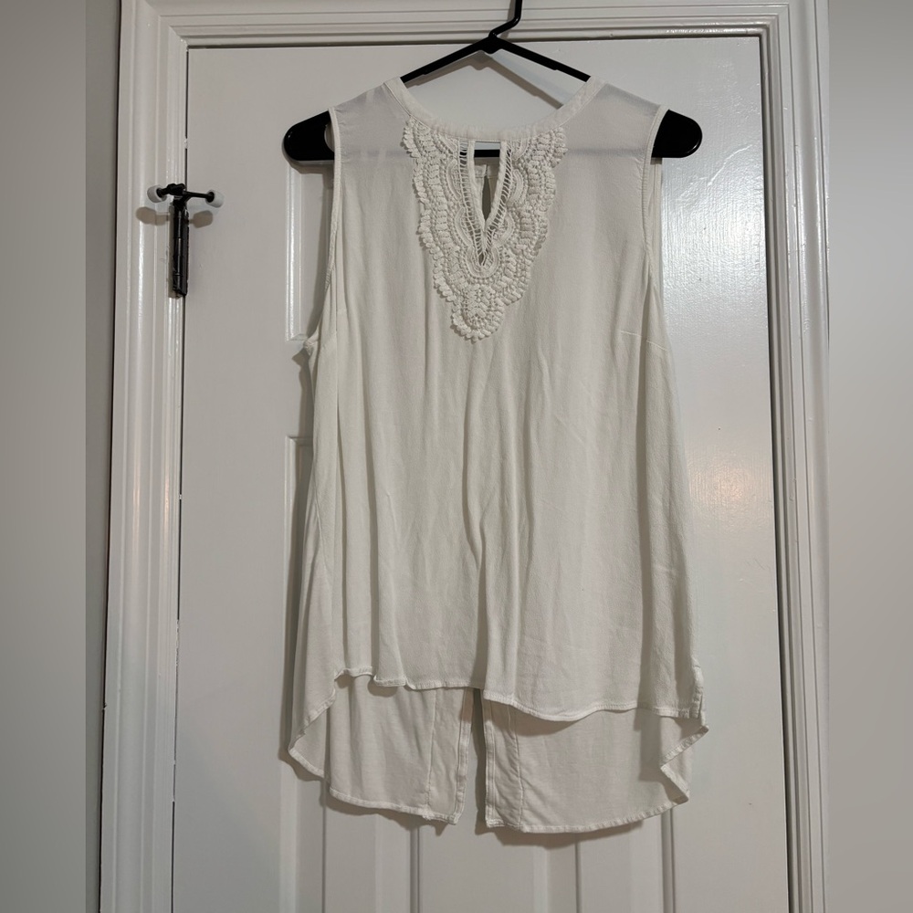 White Sleeveless Top
